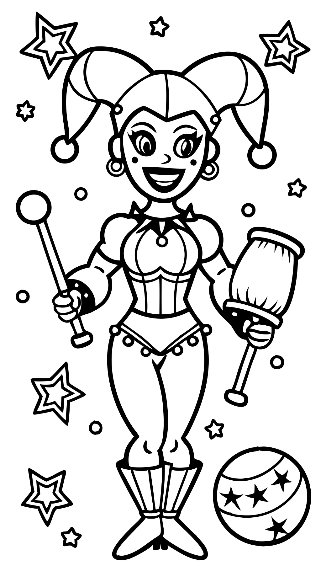 harley quinn coloring page